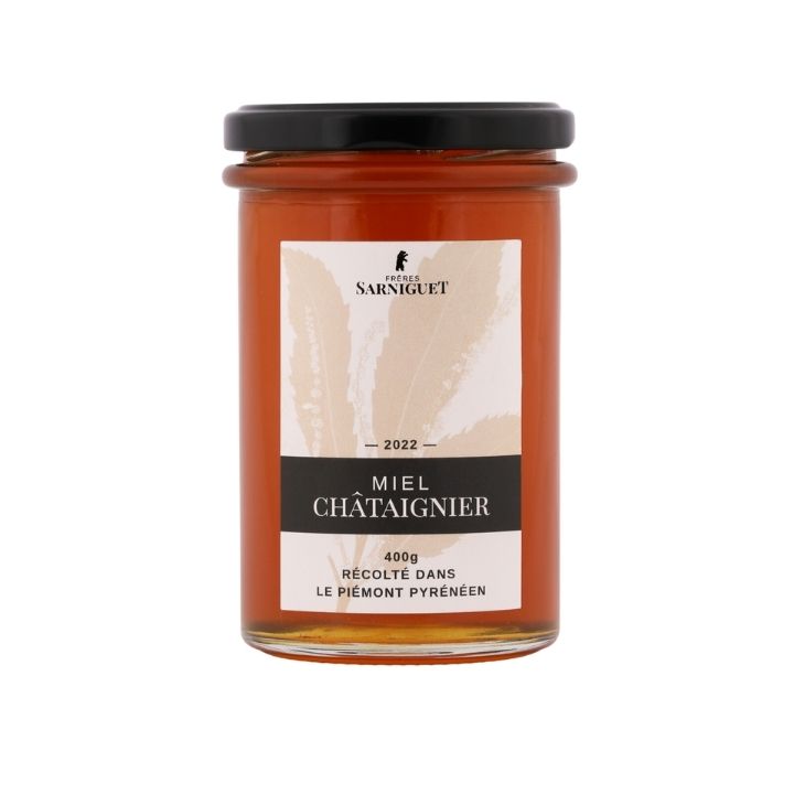 Miel de Châtaignier 250 g – Frères Sarniguet | Miel boisé et corsé du Comminges