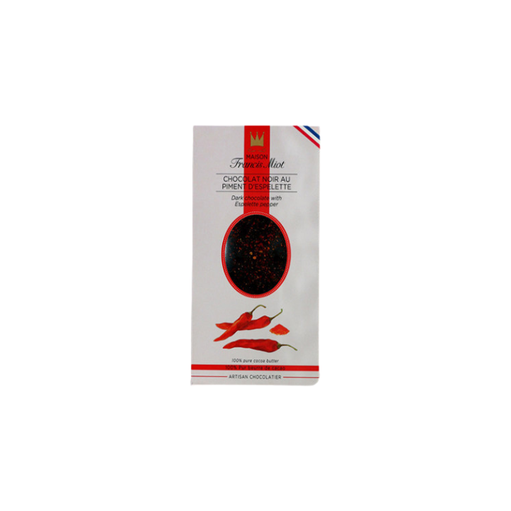 Chocolat noir au piment d’Espelette – Maison Miot  Audace & caractère basque
