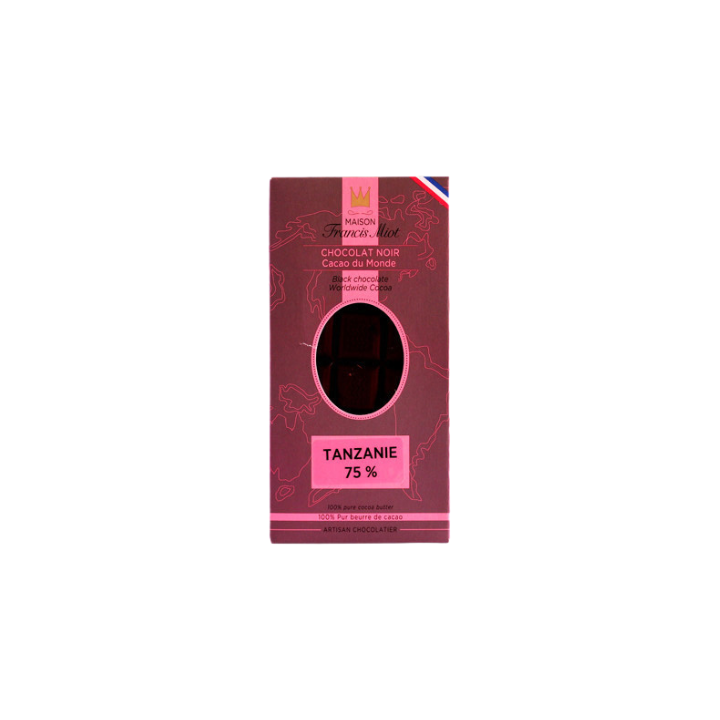 Chocolat noir de Tanzanie 75 % – Maison Miot  Tablette d’exception