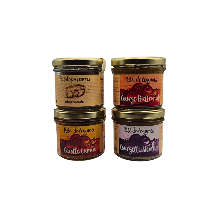 Coffret 4 Pâtés de Légumes – Les Jardins de la Vère | Tartinables végétaux artisanaux