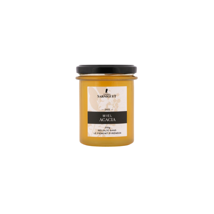 Miel d’Acacia 250 g – Frères Sarniguet | Miel doux et floral du Comminges