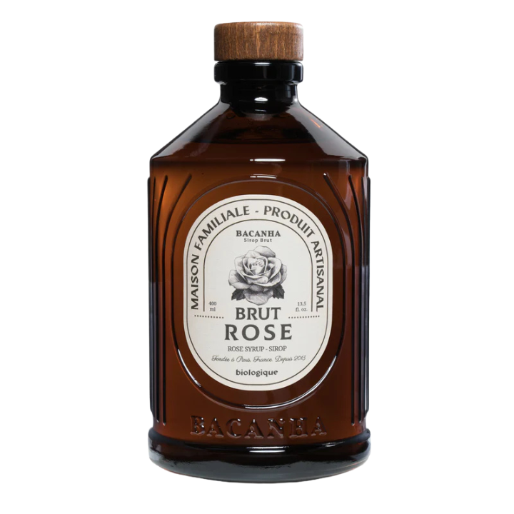 Sirop de Rose Brut Bio – Bacanha | Sirop floral biologique 400 ml
