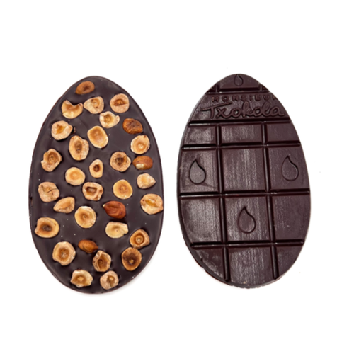 Tabloeuf Noir Noisette – Tablette chocolat noir de Pâques artisanale