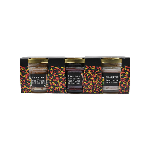 Trio de Verrines Noir de Bigorre 3x90 g | Coffret dégustation
