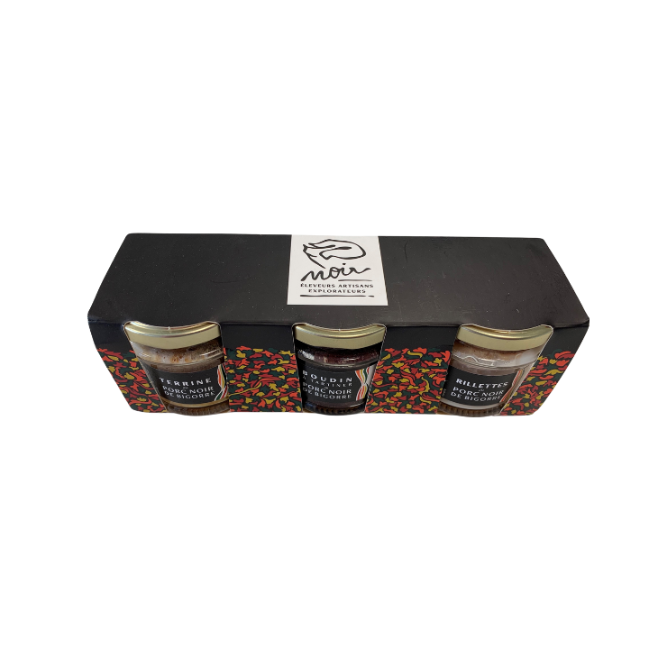 Trio de Verrines Noir de Bigorre 3x90 g | Coffret dégustation