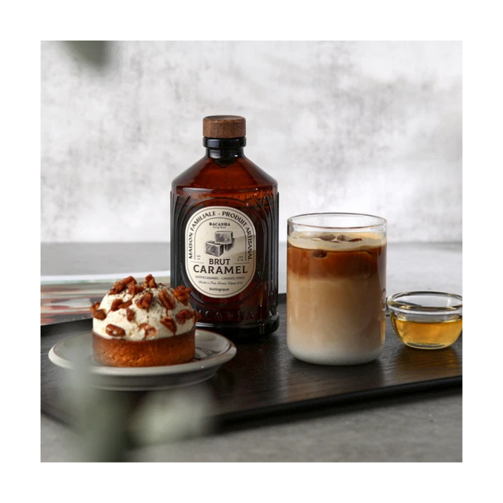 Sirop de Caramel Brut Bio – Bacanha | Sirop gourmand caramel au lait 400 ml