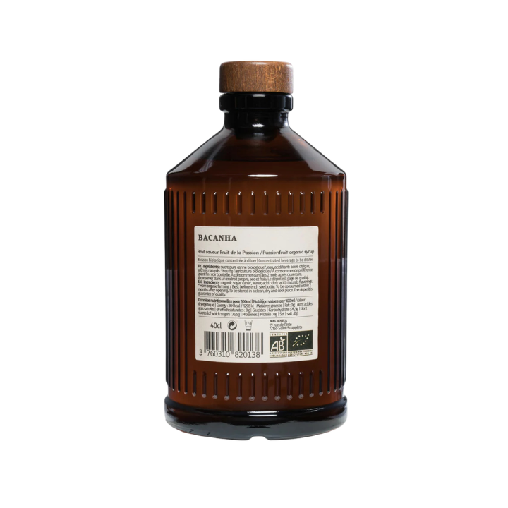 Sirop Fruit de la Passion Bio 400 ml – Sirop Brut Bacanha